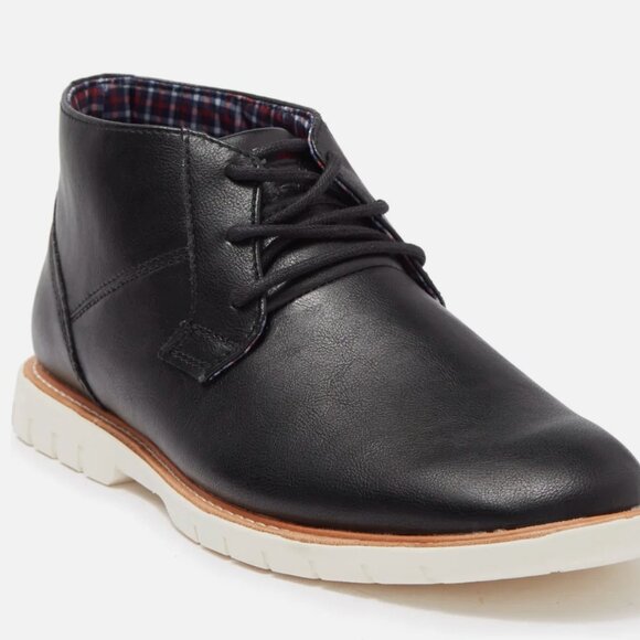 NEW BEN SHERMAN BLACK DRESS SHOES SHORT BOOTS CHUKKA BOOTS MENS  ANKLE BOOTS - Picture 5 of 6